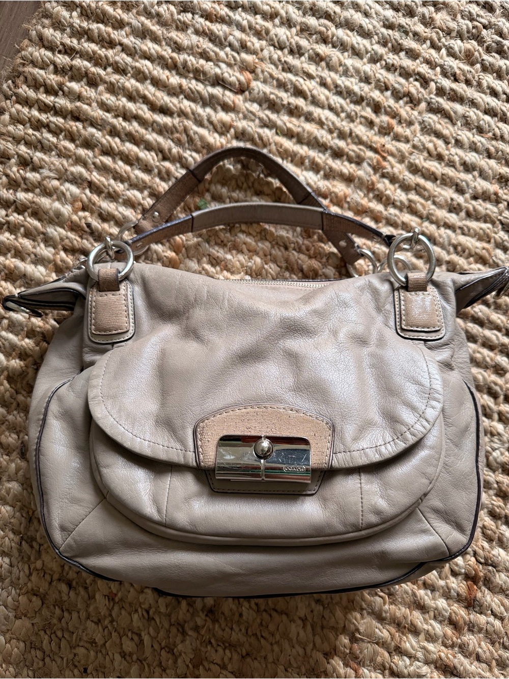 Vintage coach kristin hobo tan brown satchel shoulder bag